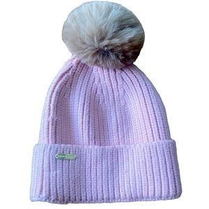 Steve Madden Pink Pom Pom Winter Hat